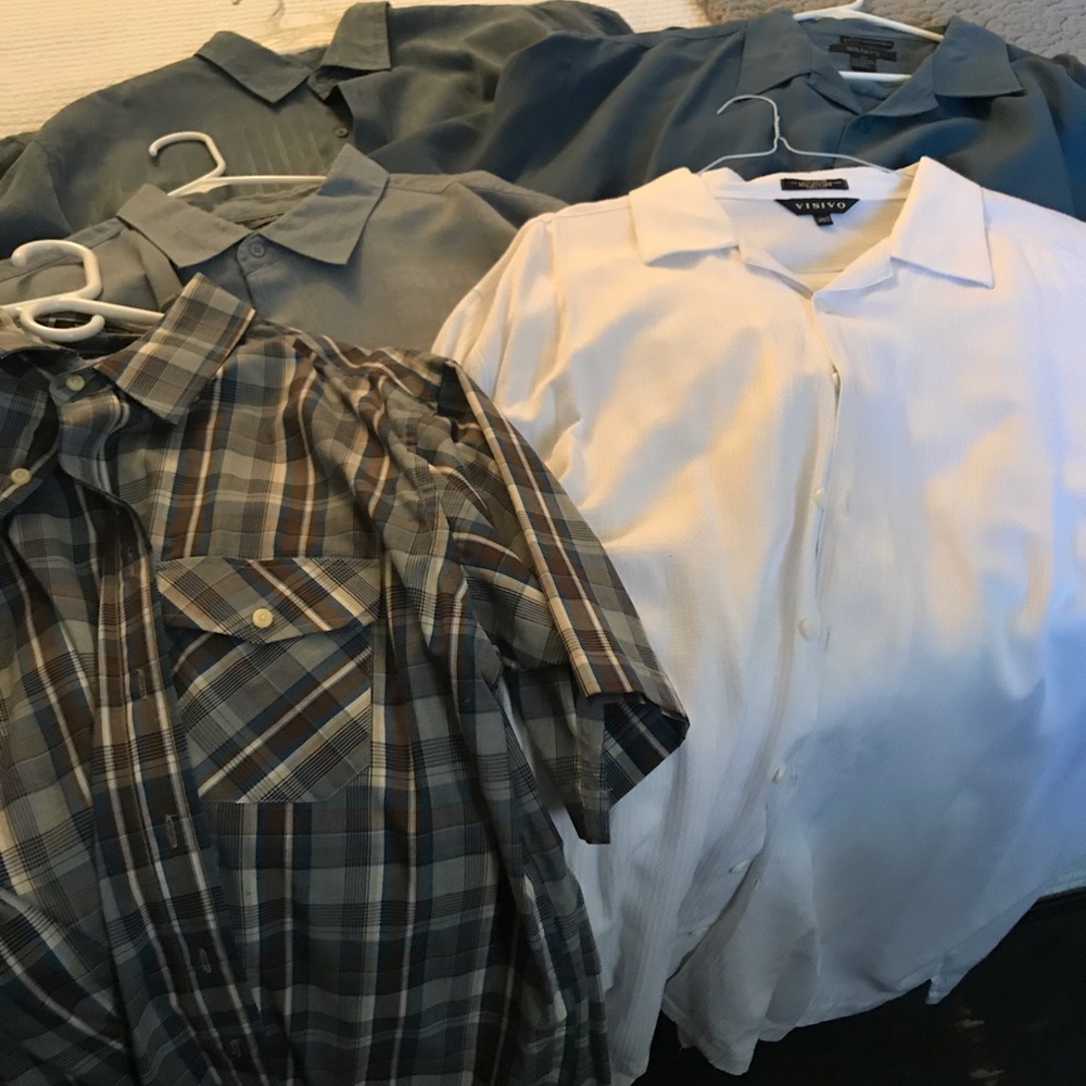 7 Shirts- 4 Short Sleeve and 3 Flannels